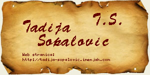 Tadija Šopalović vizit kartica
